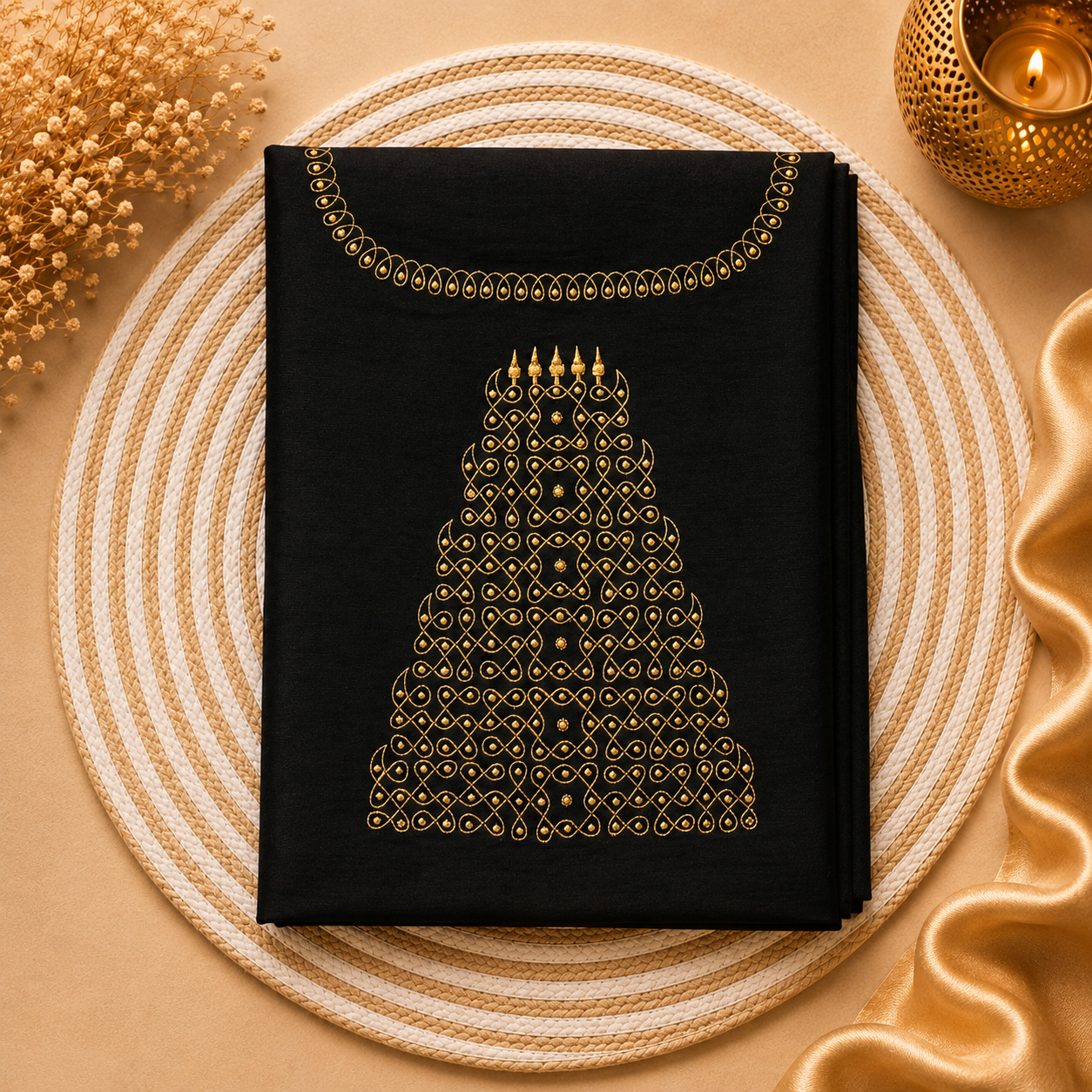 Hand Painted Kolam Blouses (Unstitched)