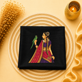 Tanjore Painting Inspired DTF Printed Raw Silk Blouse Fabric – Unstitched