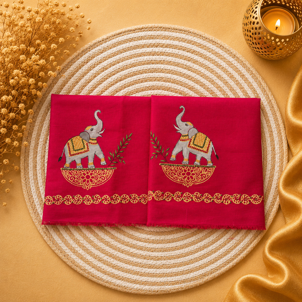 Heritage Tanjore Hand Painted Premium Blouse collection  (Unstitched-Raw silk)
